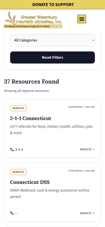 GWIM mobile inner page